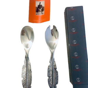 Lunares Silver Salad/ Serving Set NEW IN THE BOX